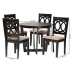 Kara Contemporary 5-Piece Wooden Dining Set