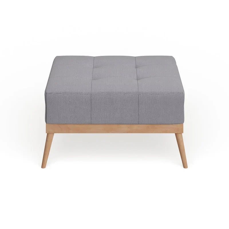 Christopher Knight Home Carson Lund Mid-Century Tufted Fabric Square Ottoman