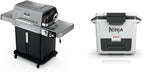 Ninja FlexFlame, Grill and Smoker, Electric and Propane Grill, Roaster, BBQ Grill, 5-in-1 Cooking System, 3 Burner, Digital Control, Outdoor Cooking, Griddle, Pizza Maker, Stainless Steel, PG301