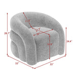 360 Swivel Accent Chair for Living Room, Boucle Barrel Armchair Single Sofa Chair Reading Chair, Sage Green