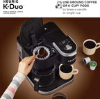 Duo Single Serve K-Cup Pod & Carafe Coffee Maker, Black
