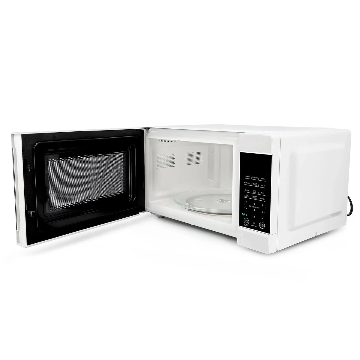 Galanz 1.1 cu ft 1000W Countertop Microwave Oven in White with One Touch Express Cooking