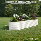 2 - Pack Galvanized Steel Raised Garden Beds Kit - Outdoor Metal Planter Boxes for Vegetables, Flowers & Herbs.tool - Free Assembly, Rust - Resistant Green Coated Design