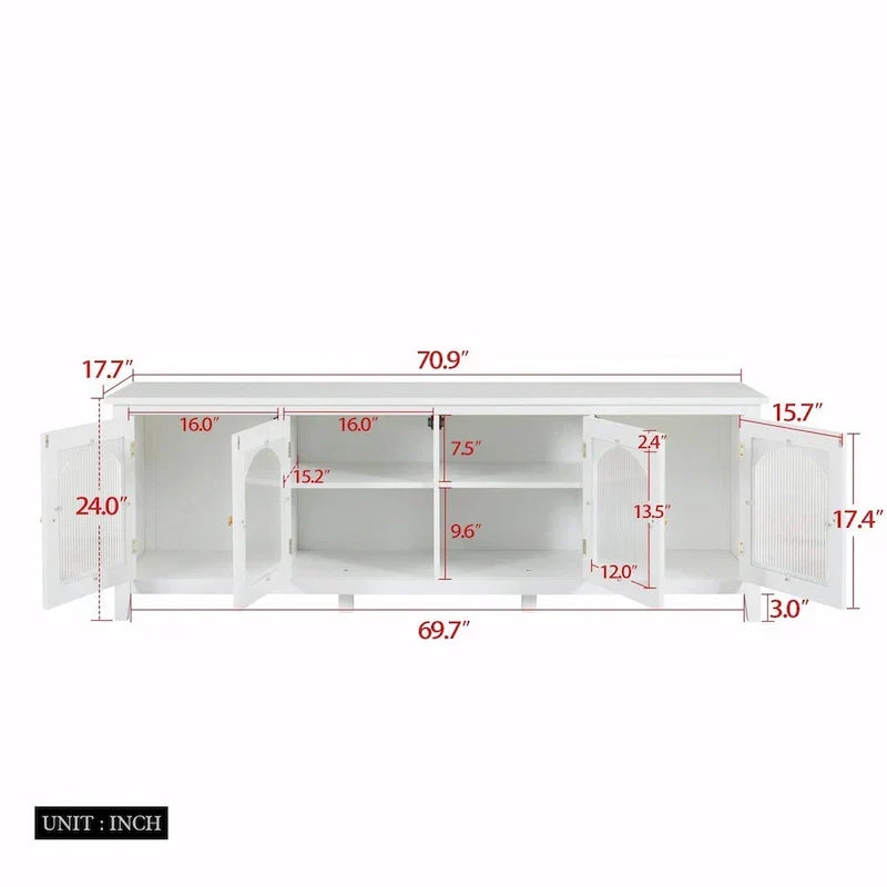71-Inch Modern TV Cabinet Entertainment Center