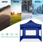 COBIZI 10x20 Heavy Duty Pop up Canopy Tent with 6 sidewalls Easy Up Commercial Outdoor Canopy Wedding Party Tents for Parties All Season Wind & Waterproof Gazebo with Roller Bag,Black(Frame Thickened)