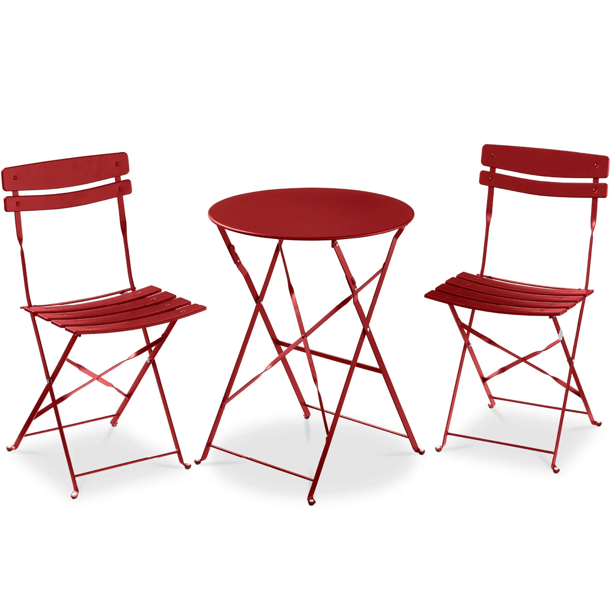 Best Choice Products 3-Piece Small Bistro Set, Folding Patio Furniture Set of 2 Chairs and Table - Black