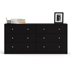 Pemberly Row 3PC Engineered Wood Dresser and Nightstands Bedroom Set in Black