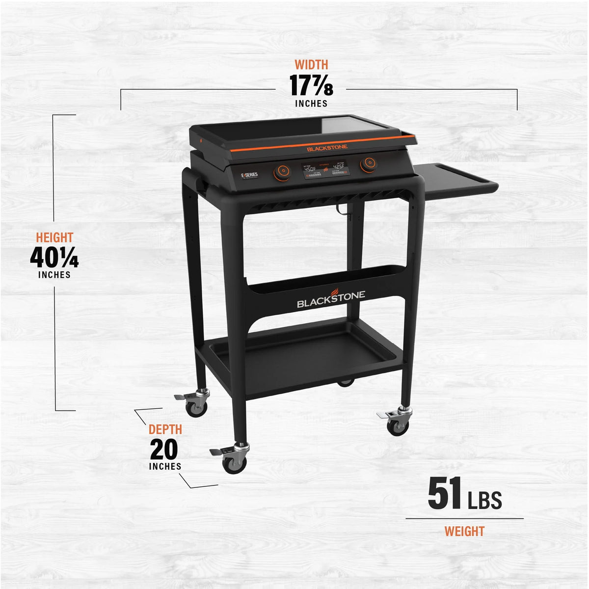 Blackstone E - Series 2 - Burner 22" Electric Tabletop Griddle with Prep Cart