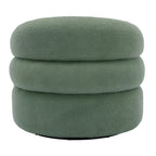 360 Swivel Accent Chair for Living Room, Boucle Barrel Armchair Single Sofa Chair Reading Chair, Sage Green