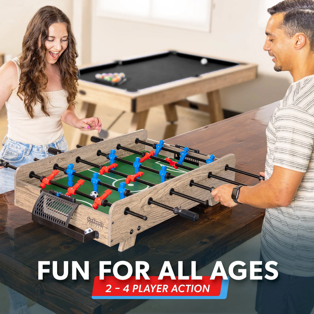 32" Tabletop Foosball Game Set | Oak