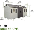 6446 Outdoor Storage Shed, 8 x 15 Foot, Desert Sand