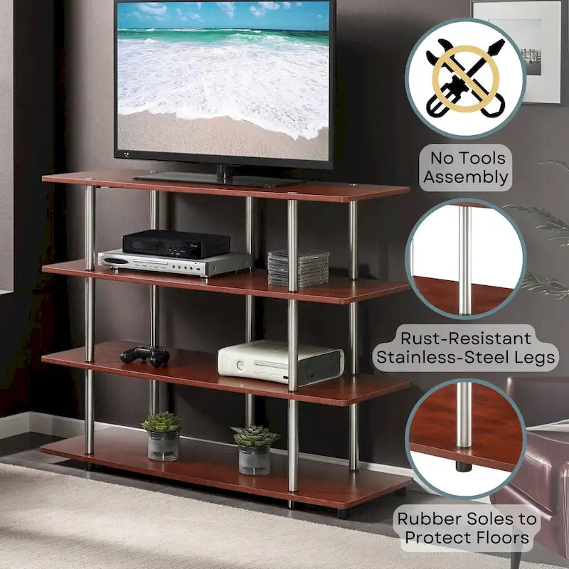 Convenience Concepts Designs2Go XL 55-Inch Highboy 4-Tier Television Stand