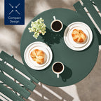 Best Choice Products 3-Piece Small Bistro Set, Folding Patio Furniture Set of 2 Chairs and Table - Black