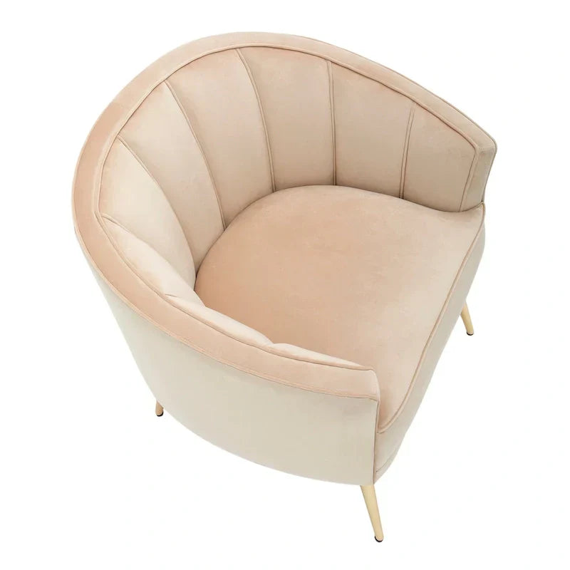 Randolf Velvet Accent Chair in Silver Orchid