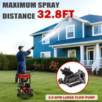 Pressure Washer Gas Powered, 3500PSI High Pressure Power Washer W/7.0HP Aluminum Pump, 210CC Powerful Engine, Maximum Spray 32.8FT, 4 Nozzles