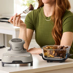 Ninja Crispi 4 - in - 1 Portable Glass Air Fryer Cooking System, 4 - Qt & 6 - Cup Containers, Cyberspace