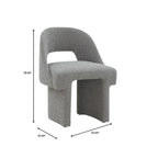 Modern Elegant Boucle Upholstered Accent Chair with MDF Wood Frame for Home Office, Living Room, and Bedroom
