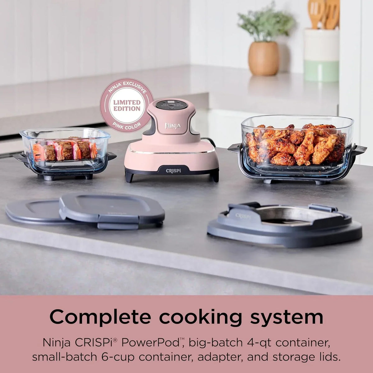 Ninja Crispi 4-in-1 Portable Glass Air Fryer Cooking System