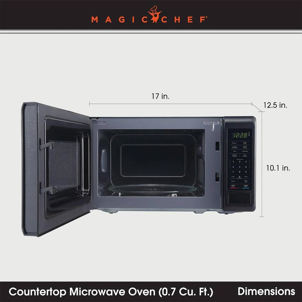 Magic Chef 0.9 cu ft Countertop Microwave Oven in Black