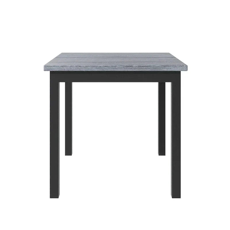 5 Piece Counter Height Dining Set, Wood Dining Table Set with Rectangle Table and 4 Upholstered High Back Chairs