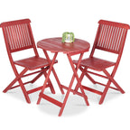 Best Choice Products 3-Piece Acacia Wood Bistro Set, Folding Patio Furniture w/ 2 Chairs, Table - Natural