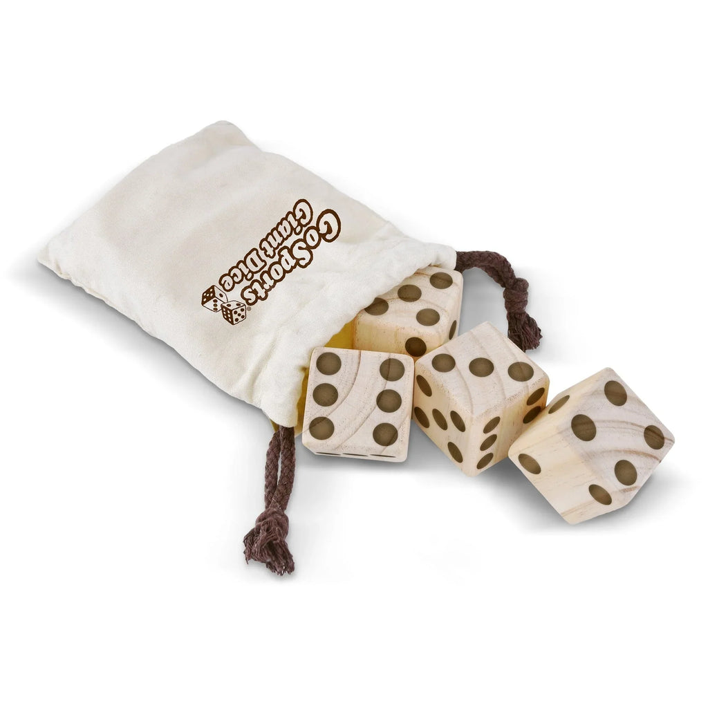 Giant Wooden Playing Dice Set | 2.5" / Natural Wood
