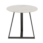 iNSPIRE Q Modern Jurmala Glossy Sintered Stone Tables with Grey Metal Base