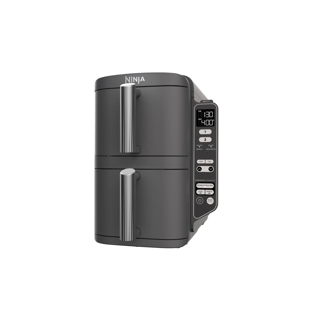 Ninja Doublestack XL 2 - Basket Air Fryer, Doublestack Technology Cooks 4 Foods at Once, Space Saving Design, 10 QT, 4 - in - 1, Smart Finish & Match Cook, SL400