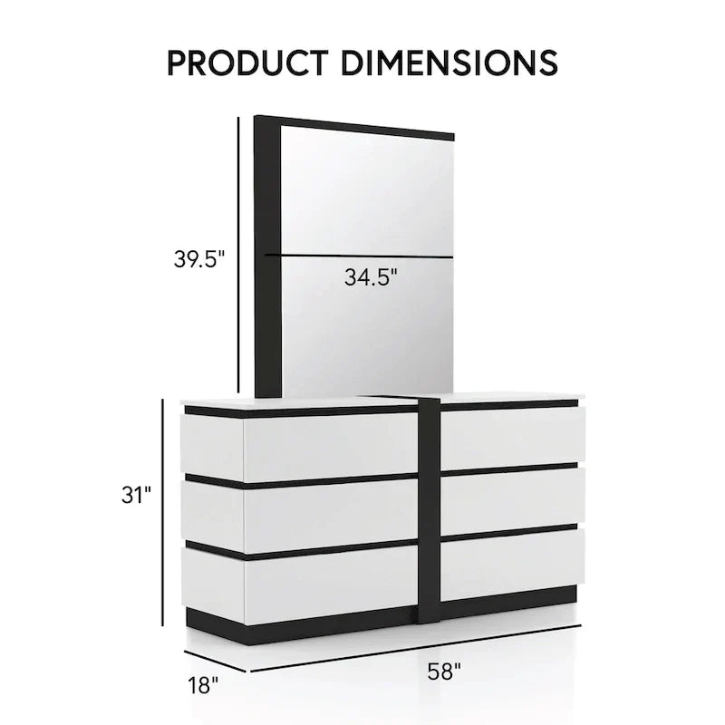 Conjira Modern 4-Piece White Wood Bedroom Storage Set by Furniture of America