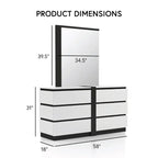 Conjira Modern 4-Piece White Wood Bedroom Storage Set by Furniture of America