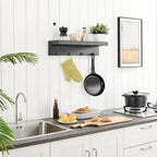 Danya B. Wall-Mounted Coat Rack with Decorative Ledge Shelf and Hooks for Entryway