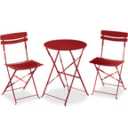 Best Choice Products 3-Piece Small Bistro Set, Folding Patio Furniture Set of 2 Chairs and Table - Black