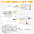 Hoteel 10x15 Heavy Duty Canopy Tent with 4 Sidewalls,Pop up Canopy for Parties Wedding,Commercial Easy up Gazebo with Roller Bag,UV 50+ &,Black