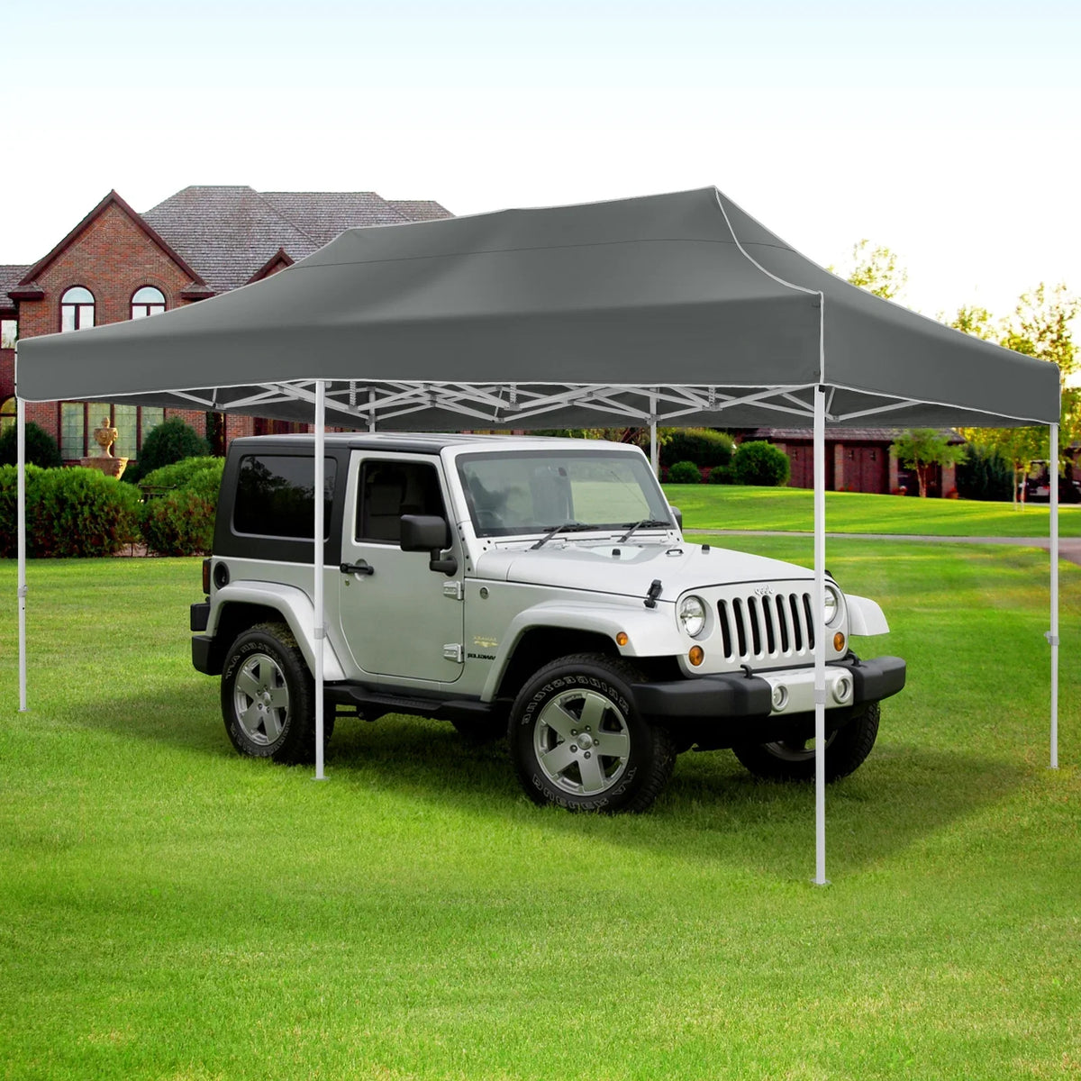 HOTEEL 10x15 Heavy Duty Canopy Tent ,Pop up Canopy for Parties Wedding,Commercial Easy up Gazebo with Roller Bag,UV 50+ &,White