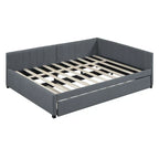 Merax Upholstered Full-Size Daybed with Trundle Feature