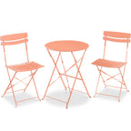 Best Choice Products 3-Piece Small Bistro Set, Folding Patio Furniture Set of 2 Chairs and Table - Black