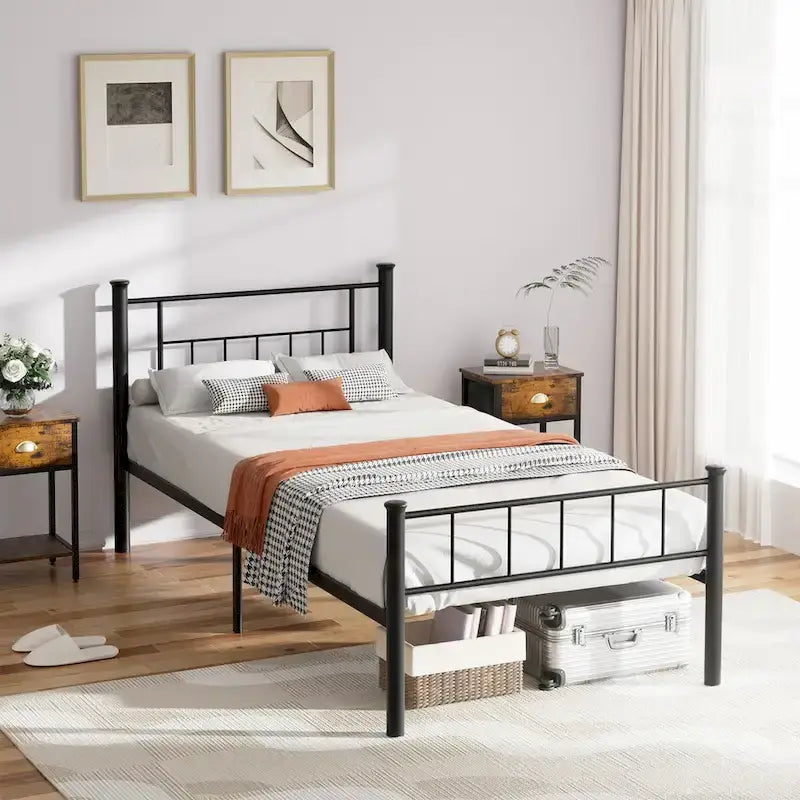 Futzca Bed Frame Featuring Headboard and Footboard