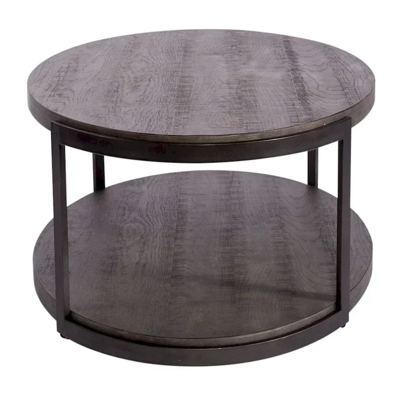 Contemporary Gauntlet Gray Oval Coffee Table