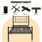 Futzca Bed Frame Featuring Headboard and Footboard