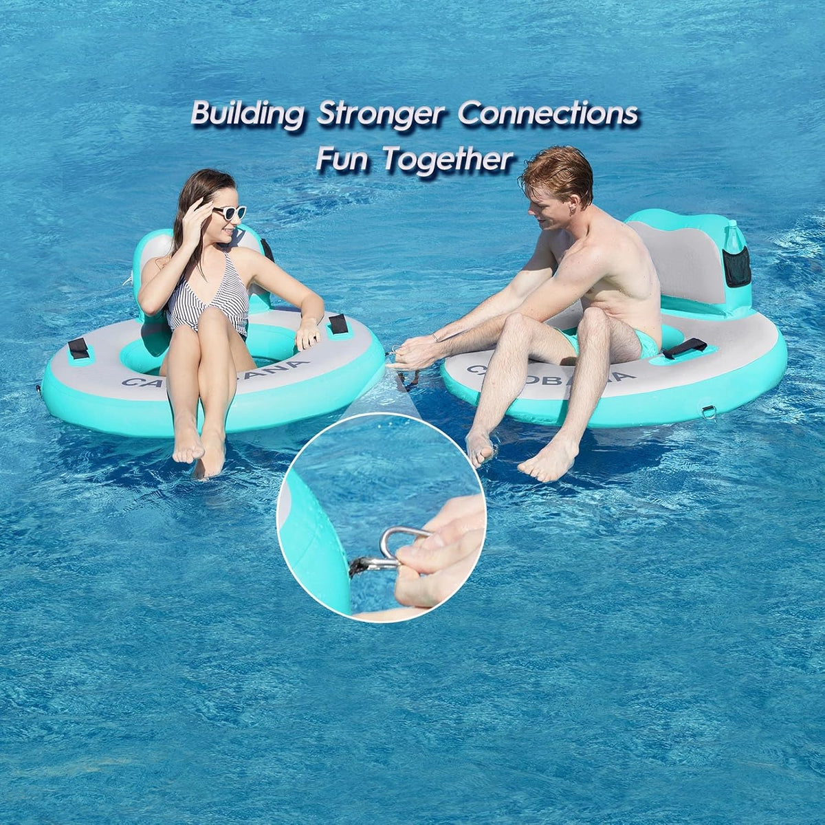 Round Floating Ring Hammock - Heavy Duty Inflatable Raft