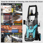 FOTING Electric Pressure Washer, 4500 PSI 3.2 GPM Power Washer with 4 Quick Connect Nozzles, High Pressure Cleaning Machine with Foam Cannon for Cars/Fences/Driveways/Patios/Home Cleaning