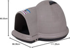 Petmate Indigo Dog House (Igloo Dog House. Made in USA with 90% Recycled Materials. All-Weather Protection Pet