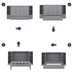 Murphy Wall Bed with Storage Shelves Drawers and USB Charging