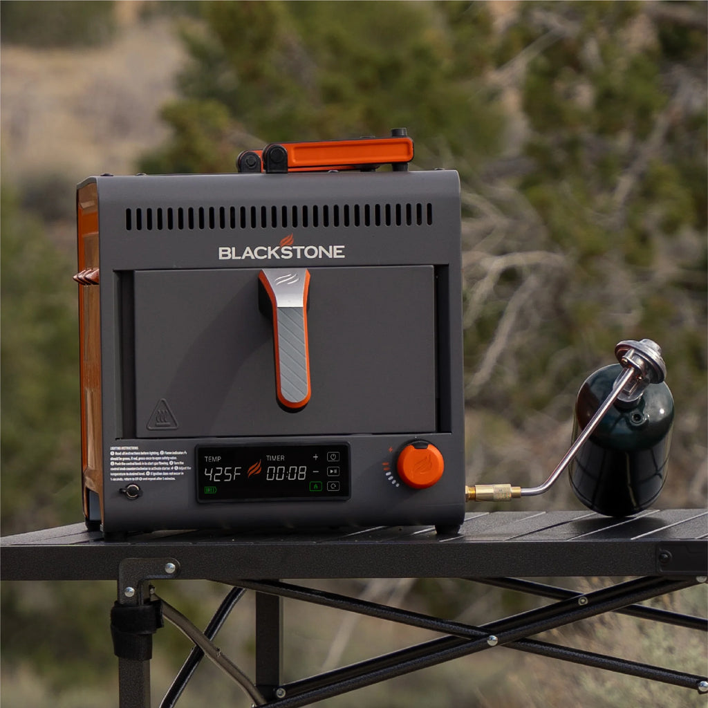 Blackstone Adventure Ready Portable Propane Air Fryer, 4 Quart, Gray & Orange, 18W, 3ft Cord