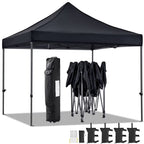 Alden Design Adjustable 10' x 10' Commercial Pop-up Canopy with Wheeled Carry Bag, Blue