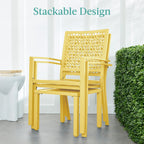 Best Choice Products 3-Piece Stackable Steel Outdoor Conversation Bistro Set, Patio Chat Furniture w/ 2 Chairs, Table- Black