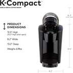 Single-Serve K-Cup Pod Coffee Maker, Black, 2.3