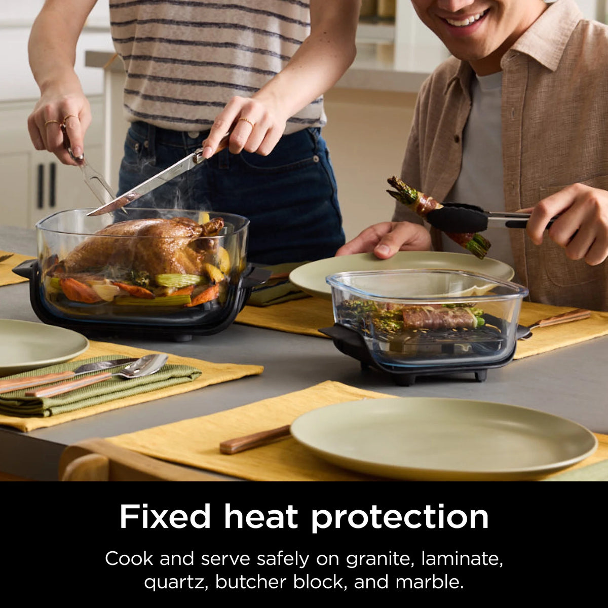 Ninja Crispi 4 - in - 1 Portable Glass Air Fryer Cooking System, 4 - Qt & 6 - Cup Containers, Cyberspace
