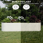 2 - Pack Galvanized Steel Raised Garden Beds Kit - Outdoor Metal Planter Boxes for Vegetables, Flowers & Herbs.tool - Free Assembly, Rust - Resistant Green Coated Design