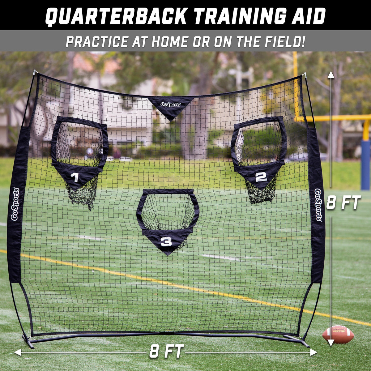 8' x 8' QB Training Throwing Net | Black